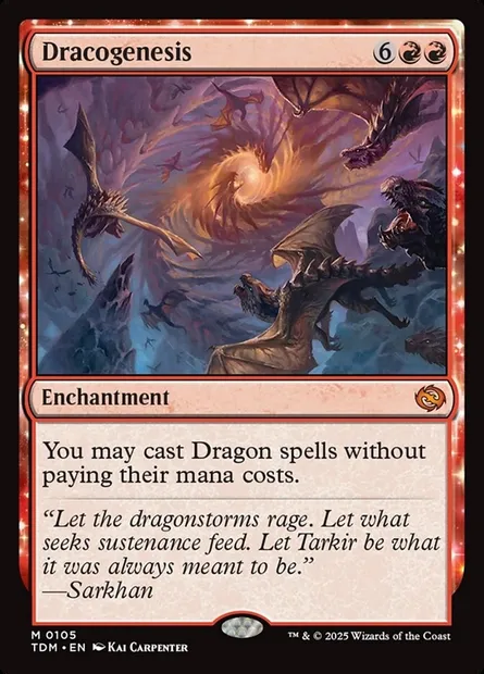 Dracogenesis, Magic card TDM 105 — Tarkir: Dragonstorm set