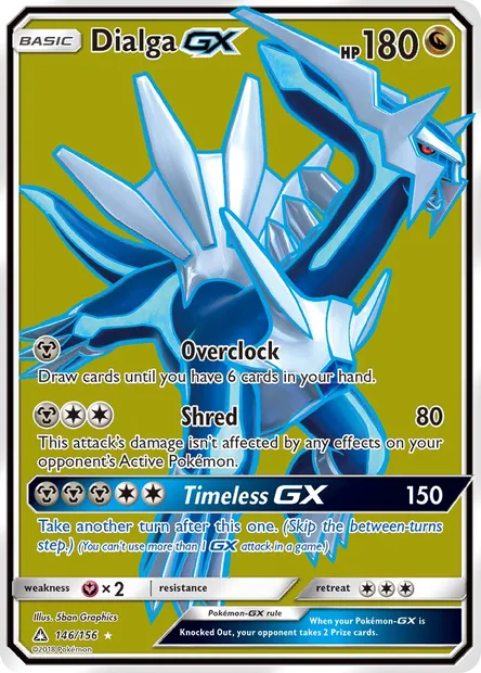 Dialga GX, Pokémon card UPR 146 — Ultra Prism set