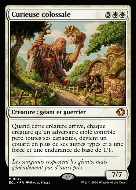 Curieuse colossale, carte Magic ECL 12 — extension Lorwyn Eclipsed