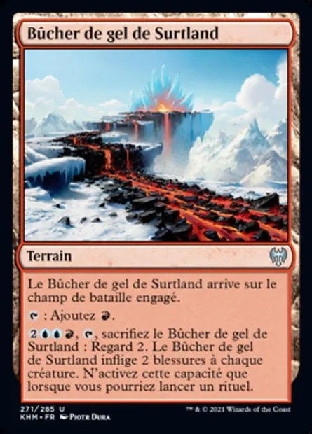 Bûcher de gel de Surtland, carte Magic KHM 271 — extension Kaldheim