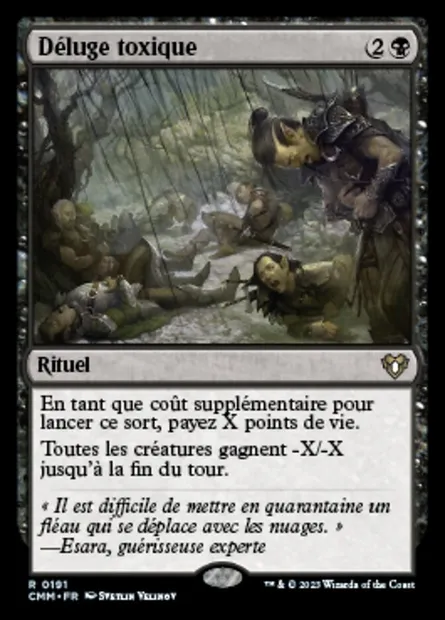 Déluge toxique, carte Magic CMM 191 — extension Commander Masters