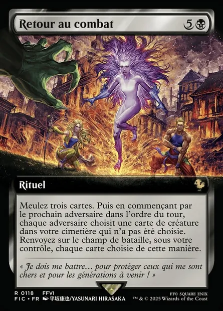 Retour au combat, carte Magic FIC 118 — extension Final Fantasy Commander