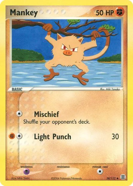 Mankey, Pokémon card RG 38 — FireRed & LeafGreen set