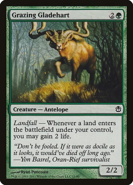 Grazing Gladehart, Magic card DDH 11 — Duel Decks: Ajani vs. Nicol Bolas set