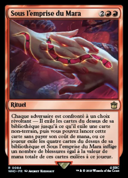Sous l'emprise du Mara, carte Magic WHO 84 — extension Doctor Who