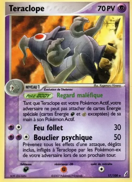 Téraclope, carte Pokémon CG 17 — extension EX Gardiens de Cristal