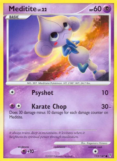 Meditite, Pokémon card SV 113 — Supreme Victors set