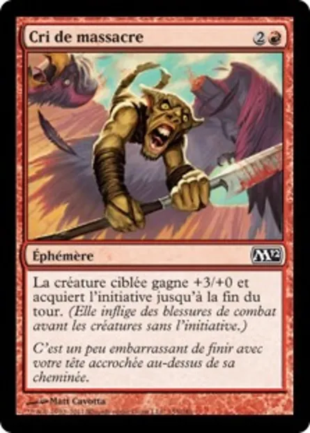 Cri de massacre, carte Magic M12 155 — extension Magic 2012