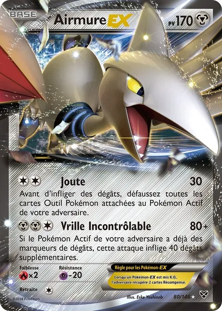 Airmure EX, carte Pokémon XY 80 — extension XY