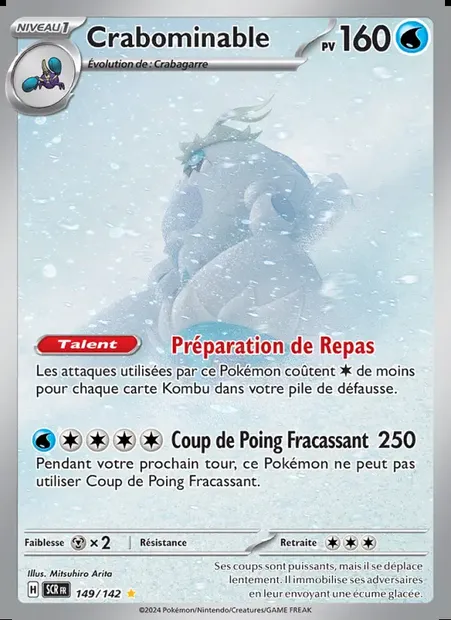 Crabominable, carte Pokémon SCR 149 — extension Couronne Stellaire