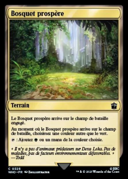 Bosquet prospère, carte Magic WHO 325 — extension Doctor Who