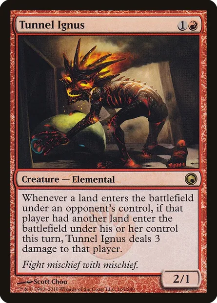 Tunnel Ignus, Magic card SOM 105 — Scars of Mirrodin set
