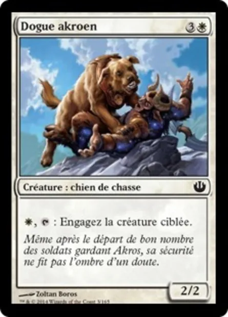 Dogue akroen, carte Magic JOU 3 — extension Incursion dans Nyx