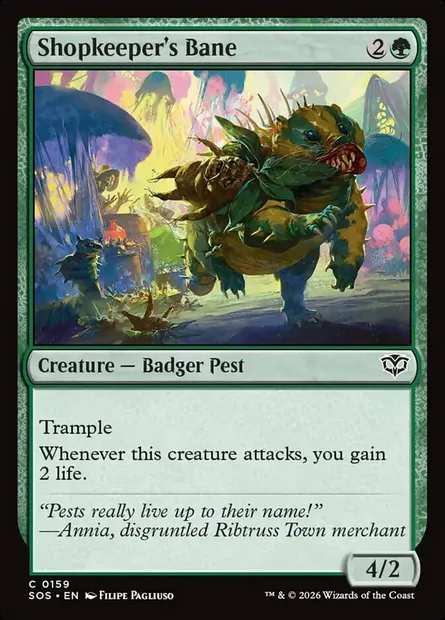 Shopkeeper's Bane, Magic card SOS 159 — Secrets of Strixhaven set