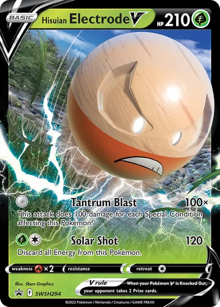 Hisuian Electrode V, Pokémon card SWSH 294 — SWSH Black Star Promos set