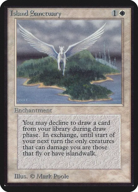 Ile sanctuaire, carte Magic LEA 25 — extension Limited Edition Alpha