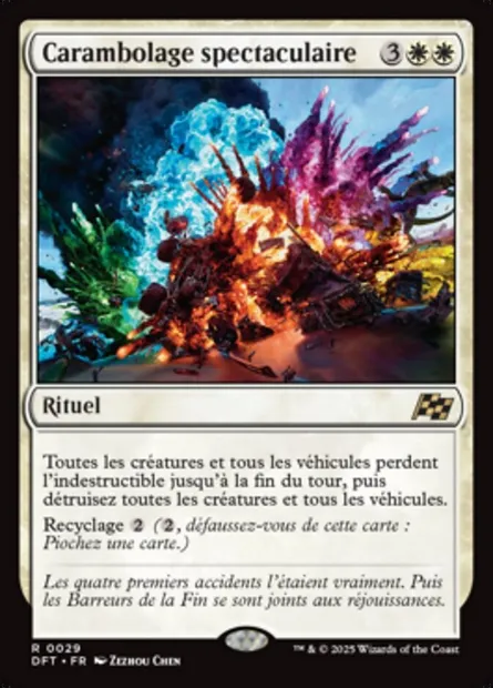Carambolage spectaculaire, carte Magic DFT 29 — extension Aetherdrift