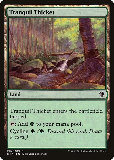 Tranquil Thicket, Magic card C17 287 — Commander 2017 set