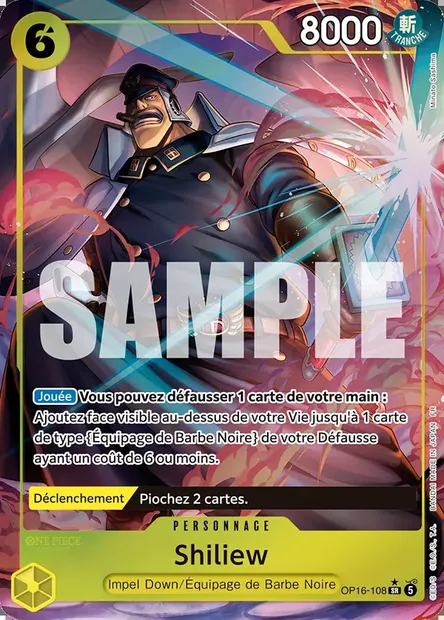 Shiliew, carte One Piece OP16-108 — extension L'HEURE DE LA BATAILLE DÉCISIVE