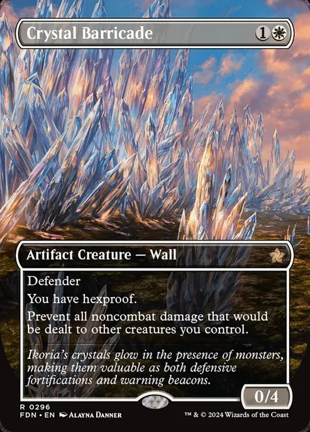 Crystal Barricade, Magic card FDN 296 — Foundations set