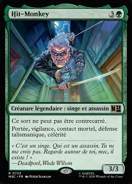 Hit-Monkey, carte Magic MSC 723 — extension Marvel Super Heroes Commander