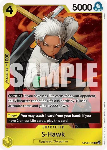S-Hawk, carte One Piece OP08-114 — extension TWO LEGENDS