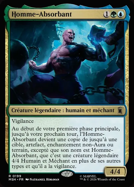 Homme-Absorbant, carte Magic MSH 199 — extension Marvel Super Heroes