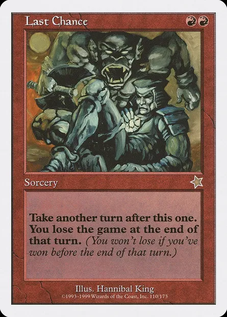 Last Chance, Magic card S99 110 — Starter 1999 set