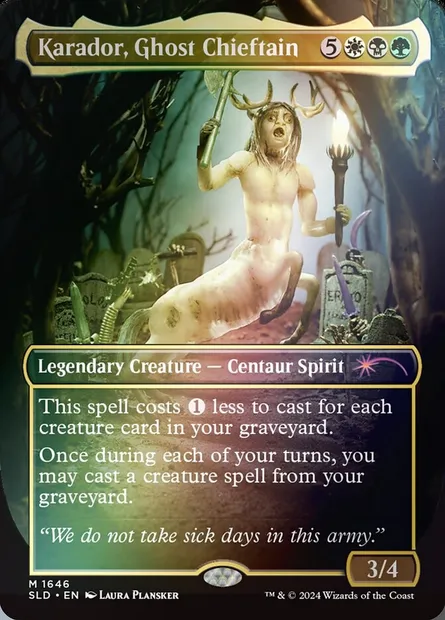 Karador, Ghost Chieftain, Magic card SLD 1646★ — Secret Lair Drop set