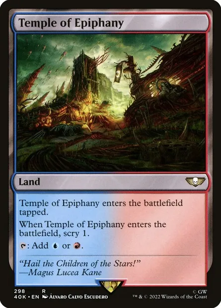 Temple de la révélation, carte Magic 40K 298 — extension Warhammer 40,000 Commander