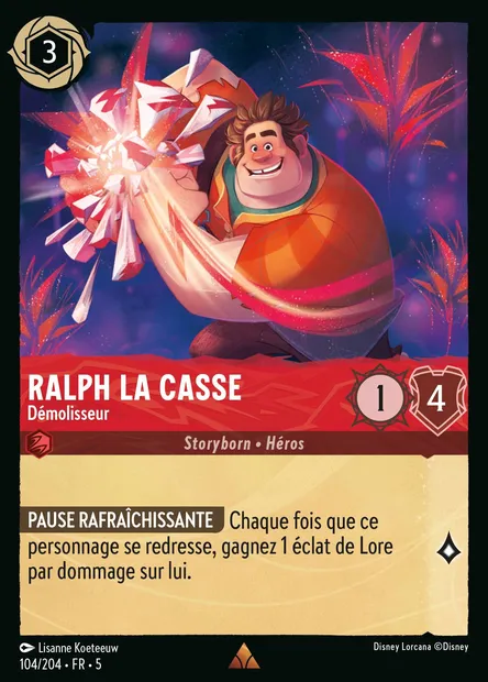 Ralph la Casse - Démolisseur, carte Disney Lorcana CH5-104 — extension Ciel Scintillant