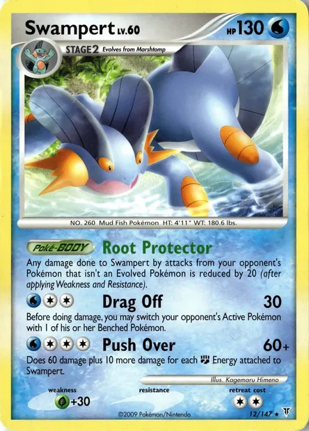 Swampert Lv.60, carte Pokémon TDX 012-3 — extension Theme Deck & Blisters Exclusives