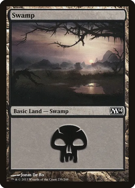 Swamp, Magic card M14 239 — Magic 2014 set
