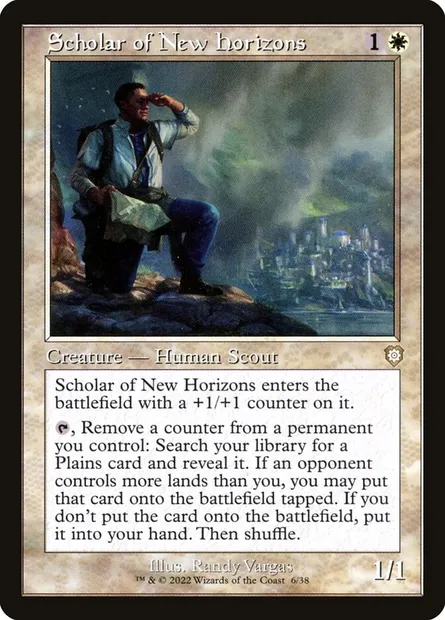 Érudit des nouveaux horizons, carte Magic BRC 6 — extension The Brothers' War Commander