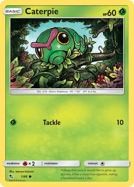 Caterpie, Pokémon card HIF 1 — Hidden Fates set