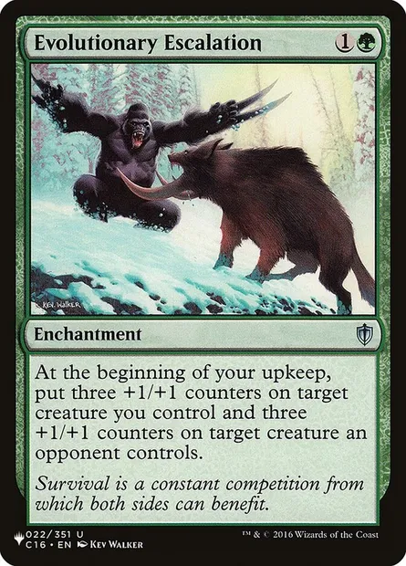 Evolutionary Escalation, Magic card PLST C16-22 — The List set