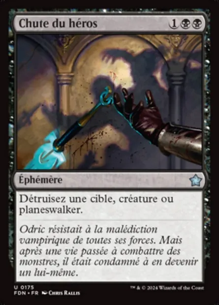 Chute du héros, carte Magic FDN 175 — extension Foundations