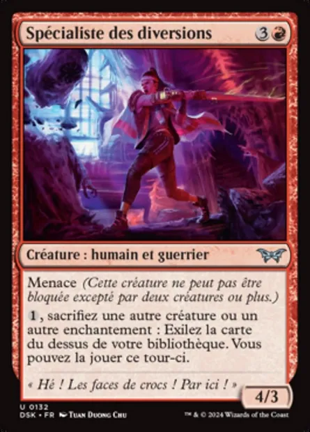 Spécialiste des diversions, carte Magic DSK 132 — extension Duskmourn: House of Horror