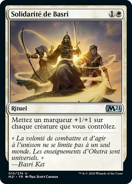 Solidarité de Basri, carte Magic M21 10 — extension Core Set 2021