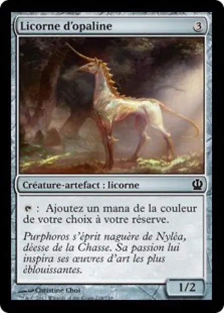 Licorne d'opaline, carte Magic THS 218 — extension Theros