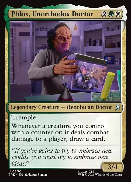 Phlox, Unorthodox Doctor, carte Magic TRK 250 — extension Star Trek