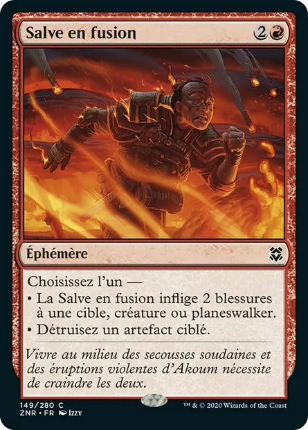 Salve en fusion, carte Magic ZNR 149 — extension Renaissance de Zendikar
