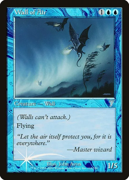 Mur d'air, carte Magic 7ED 111★ — extension Septième Edition