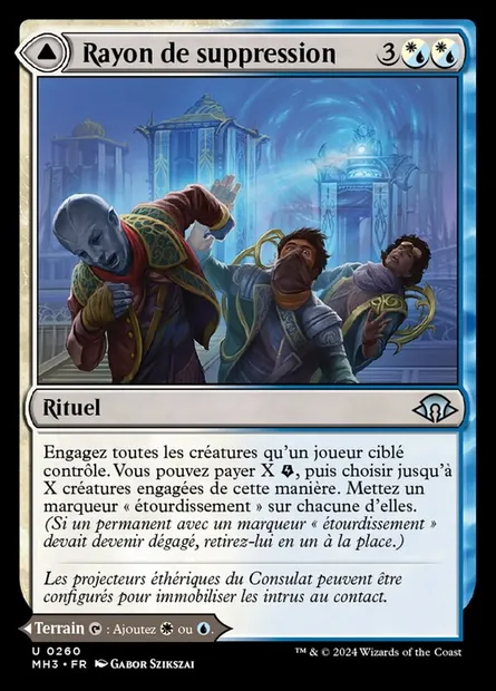 Rayon de suppression // Esplanade ordonnée, carte Magic MH3 260 — extension Modern Horizons 3