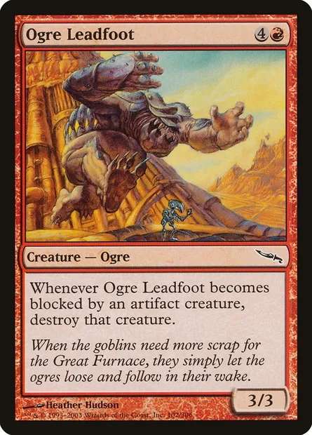 Ogre Leadfoot, Magic card MRD 102 — Mirrodin set