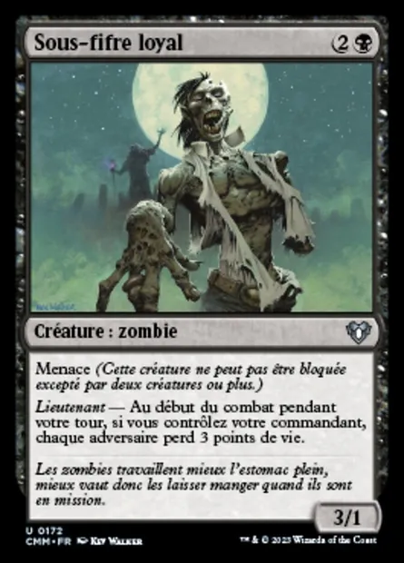 Sous-fifre loyal, carte Magic CMM 172 — extension Commander Masters