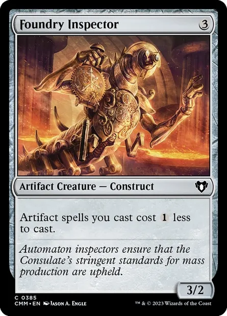 Foundry Inspector, Magic card CMM 385 — Commander Masters set