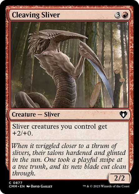 Cleaving Sliver, Magic card CMM 877 — Commander Masters set
