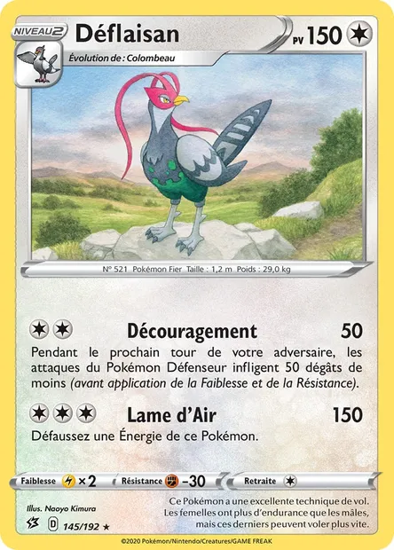 Déflaisan, carte Pokémon RCL 145 — extension Clash des Rebelles