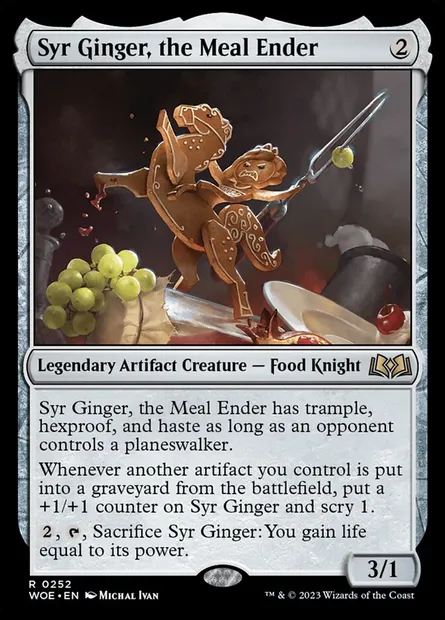 Syr Ginger, the Meal Ender, Magic card WOE 252 — Wilds of Eldraine set